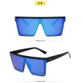 2020 new fashion retro men big frame square sunglasses UV400 over sized flat top women sunglasses